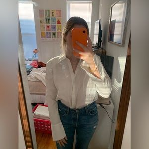 WeWoreWhat Collared Shirt Bodysuit